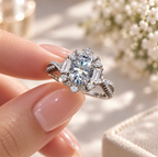 The Celestia — 2 ct Oval Moissanite Sterling Silver Ring