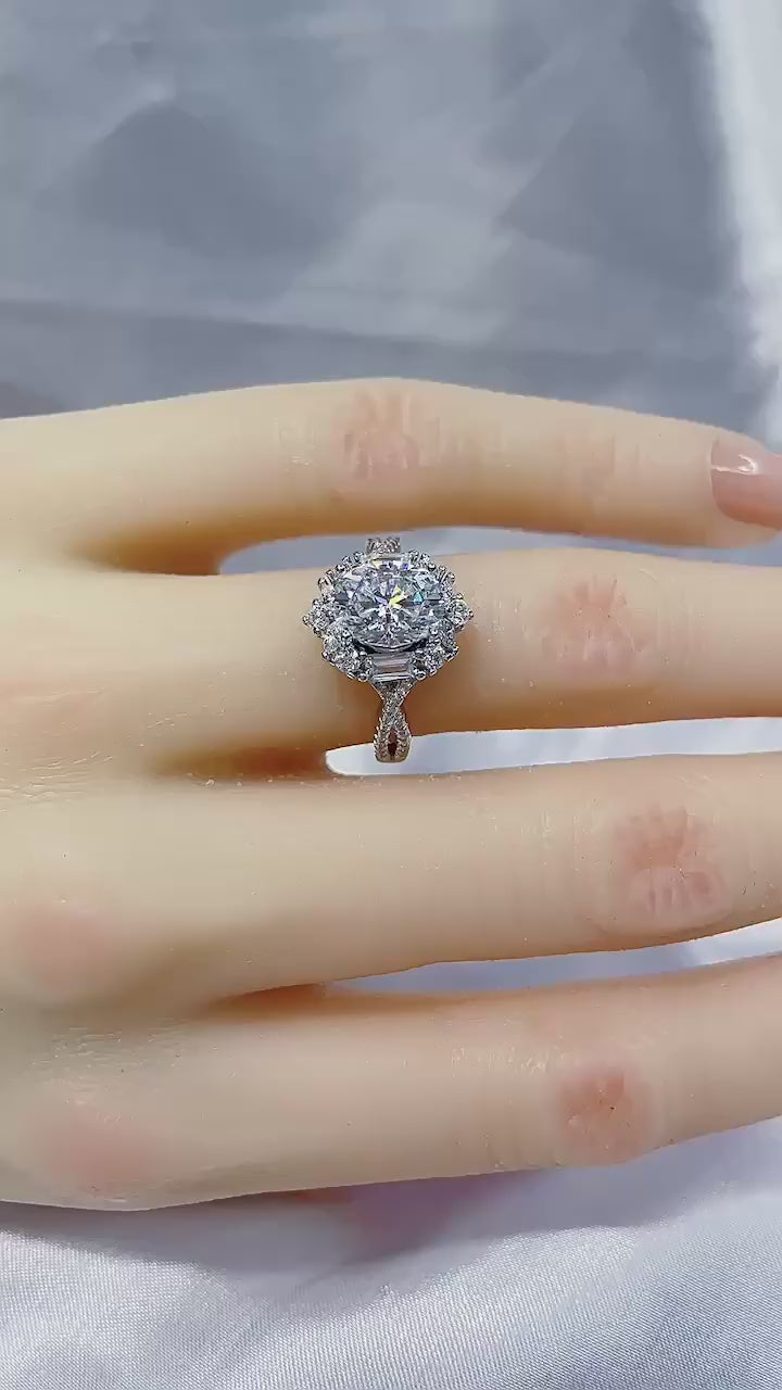The Celestia — 2 ct Oval Moissanite Sterling Silver Ring